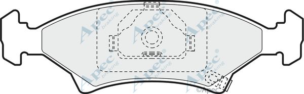APEC BRAKING Комплект тормозных колодок, дисковый тормоз PAD922
